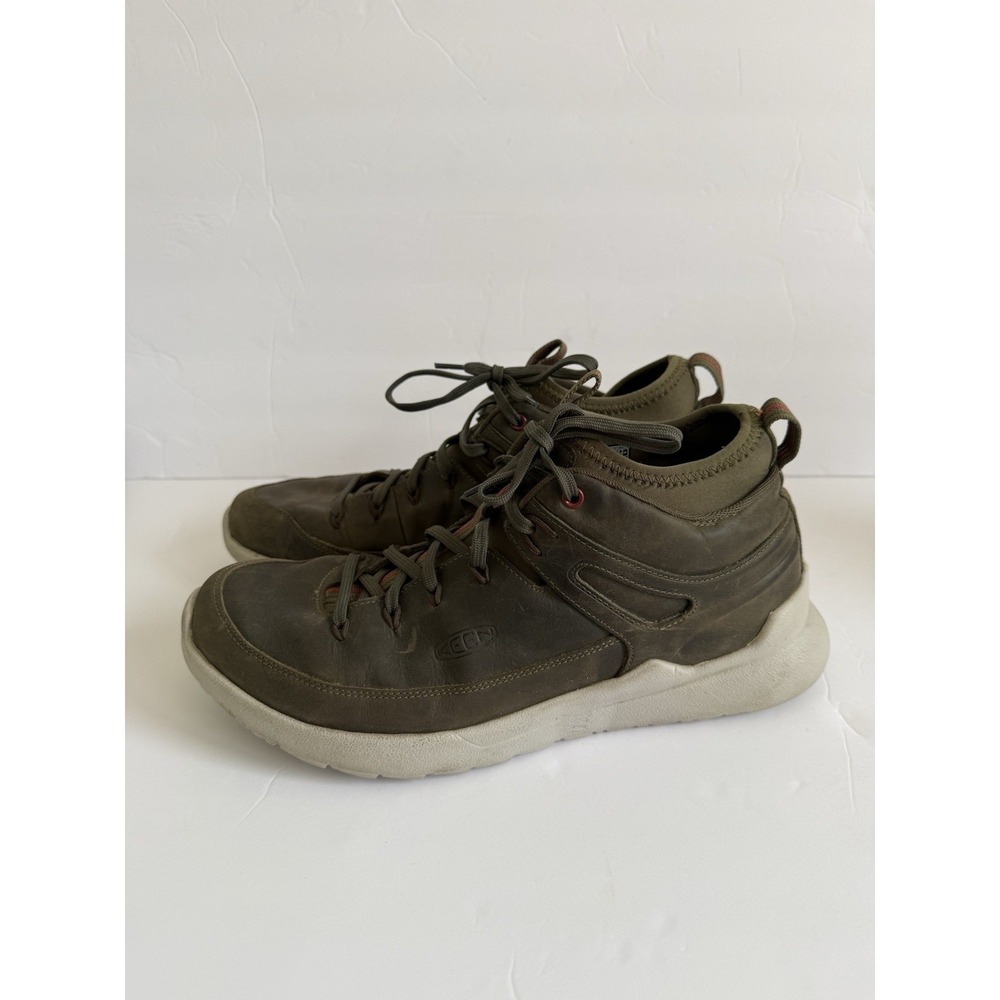 Keen Highland Mid Sneaker Men's‎ 11 Green Lace Up Leather Athletic Casual